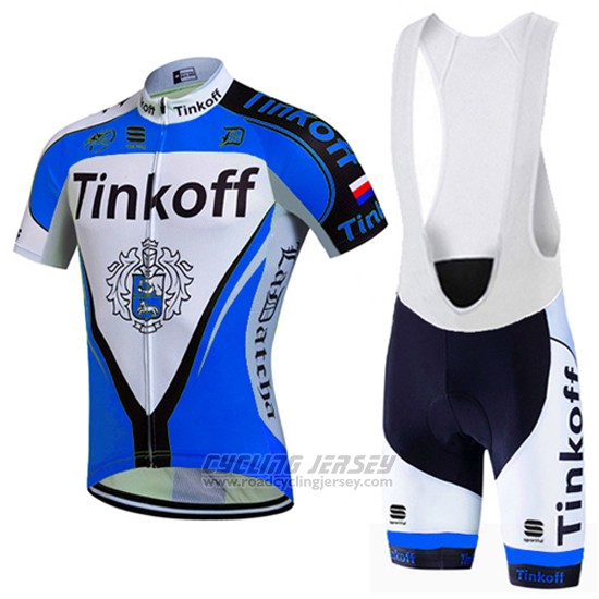 2016 Cycling Jersey Tinkoff Blue and Black Short Sleeve and Bib Short